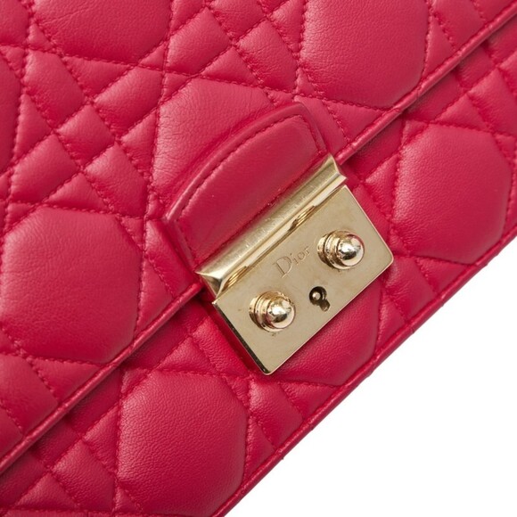 CHRISTIAN DIOR Pink Leather Shoulder Bag - Picture 8 of 16